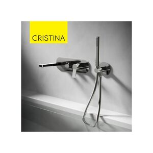 Bain Douche Mural 2 Sorties Chrome Elevation - Cristina Ondyna El10251