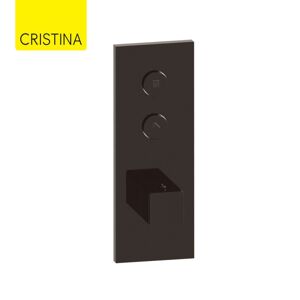 CRISTINA ONDYNA Façade Thermo Twist Thermostatique 2 Sorties Chromé Noir Quadri - Cristina Ondyna Xq61272