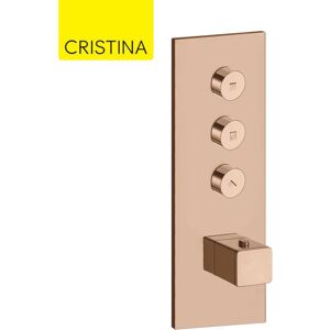 Cristina Ondyna Façade Thermo Twist Thermostatique 3 Sorties Or Rose Quadri - Cristina Ondyna Xq61346p