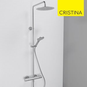Colonne De Douche Thermostatique Metal Brosse Profilo - Cristina Ondyna Pf48677