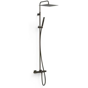 Ensemble De Robinet Thermostatique Mural À 3 Voies Pour Baignoire Et Douche Noir Bronze - Tres 19031205kmb