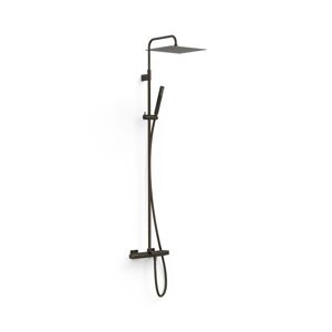 Ensemble De Robinet Thermostatique Mural À 3 Voies Pour Baignoire Et Douche Noir Bronze - Tres 19031205kmb - Publicité