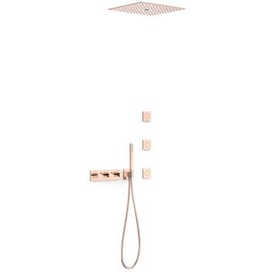 Kit Robinet Thermostatique Encastré À 4 Voies B-System Pour Douche Or Rose 24k - Tres 30725406op - Publicité