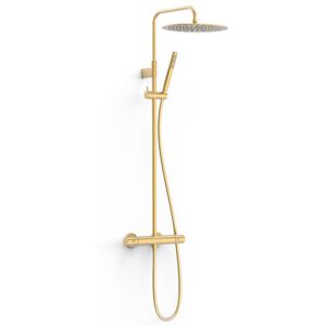 Ensemble De Robinet Thermostatique Mural A 2 Voies Pour Douche Or Mat 24k Tres 19039302om