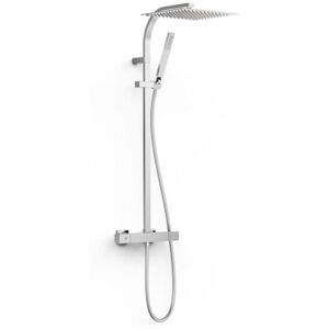 Ensemble De Robinet Thermostatique Mural À 2 Voies Pour Douche Chrome - Tres 19039306