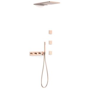 Kit Robinet Thermostatique Encastré À 4 Voies B-System Pour Douche Or Rose 24k - Tres 30725405op - Publicité