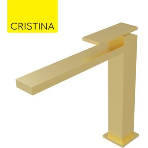 Mitigeur Lavabo Mi-Haut Or Brosse Tabula - Cristina Ondyna Ta22796p