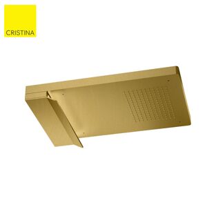 Plafond De Pluie 358x350 Chromotherapie 2 Fonctions Inox Or Brosse - Cristina Ondyna Pd33596i