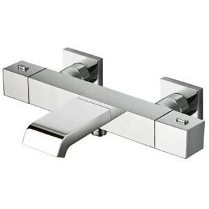 Cristina Ondyna Bain Douche Quadri Thermostatique + Colonnettes Carrees 9 Cm - Cristina Ondyna Qd18551