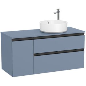 The Gap Pour Lavabo À Droite 1100 Mm Bleu Mat/ Poignees Noires - Roca A851504548