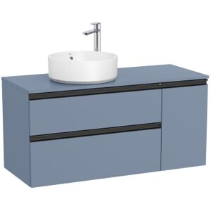 The Gap Pour Lavabo À Gauche 1100 Mm Bleu Mat/ Poignees Noires - Roca A851505548