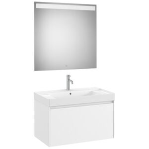 Ona Pack 1 Tiroir 800mm Lavabo Centre Blanc Mat-Roca A851701509