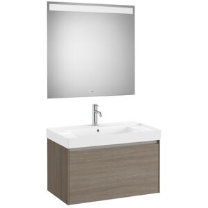 Ona Pack 1 Tiroir 800mm Lavabo Centre Orme Fonce-Roca A851701511