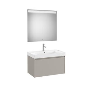 Ona Pack 1 Tiroir 800mm Lavabo Centre Gris Mat-Roca A851701510