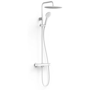 Colonne De Douche Thermostatique 2 Voies Blanc Mat - Tres 19039314bm