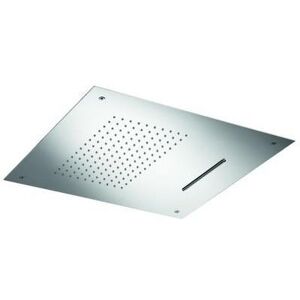 Pomme De Douche Plafond Encastre 50cm Carree Pluie+cascade 100 % Inox - Cristina Ondyna Pd38128