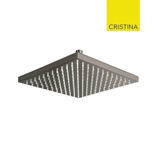 Pomme De Douche Carree 30x30 Laiton Chrome Noir - Cristina Ondyna Pd55772