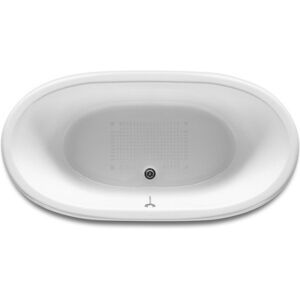 Roca Baignoire Fonte Émaillée Ovale Avec Fond Antidérapant Et Extérieur Blanc 1700x850 Blanc Newcast - Roca A233650007