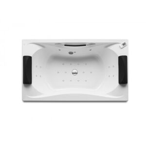 Baignoire Balneo Premium Biplace À Encastrer Avec Deux Appuie-Tete Amovibles 1900x1100 Blanc Be Cool - Roca A248145001