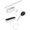 Hansgrohe WallStoris 24250700 3jet EcoSmart Activation, thermostat, avec barre de douche, set d'accessoires, Blanc Mat