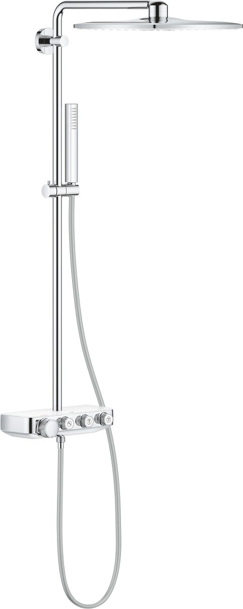 GROHE Euphoria SmartControl - Système de douche Rainshower SmartActive 310 avec mitigeur thermostatique chrome / blanc lune