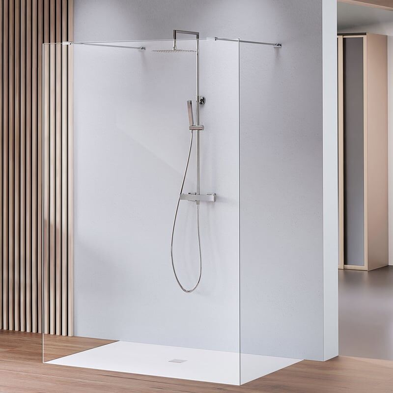 Porte paroi douche - Cristal - 110 CM - Hauteur 198 cm - Verre opaque - 2  portes pivotantes - Cdiscount Bricolage