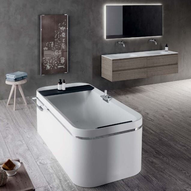 Novellini Divina F 180x80 cuve autoportante sans hydromassage - SANS ROBINET - Matt White