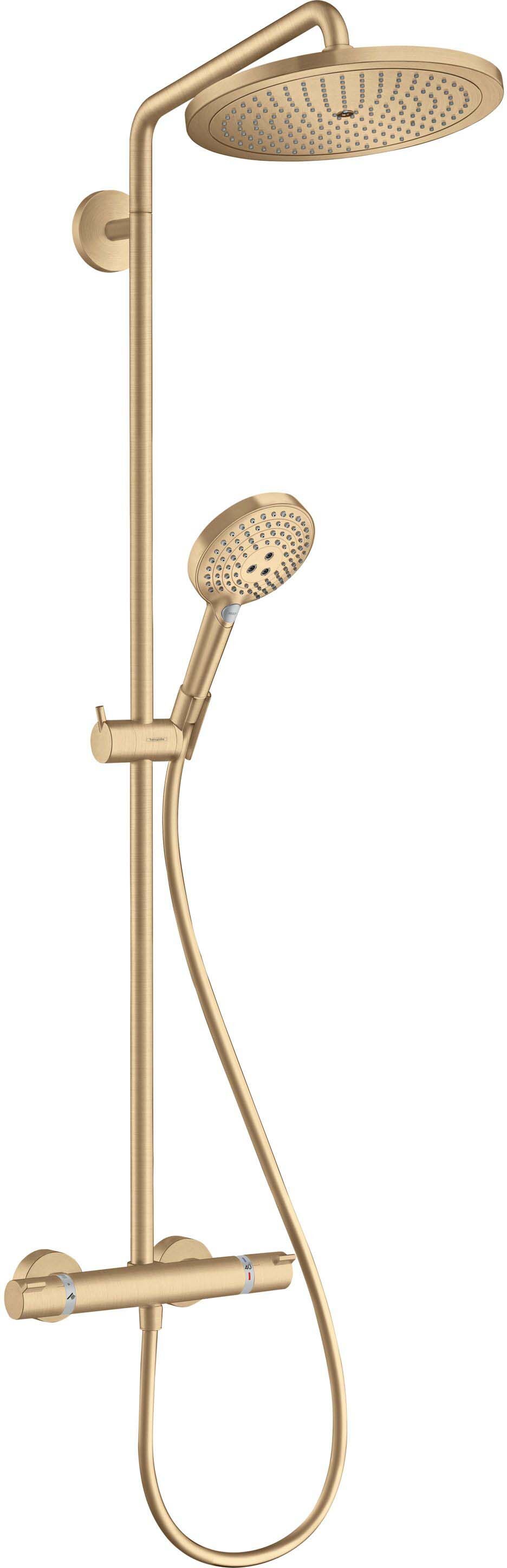 Hansgrohe Croma Select S Showerpipe 26891140 avec thermostat et douchette, bronze brossé