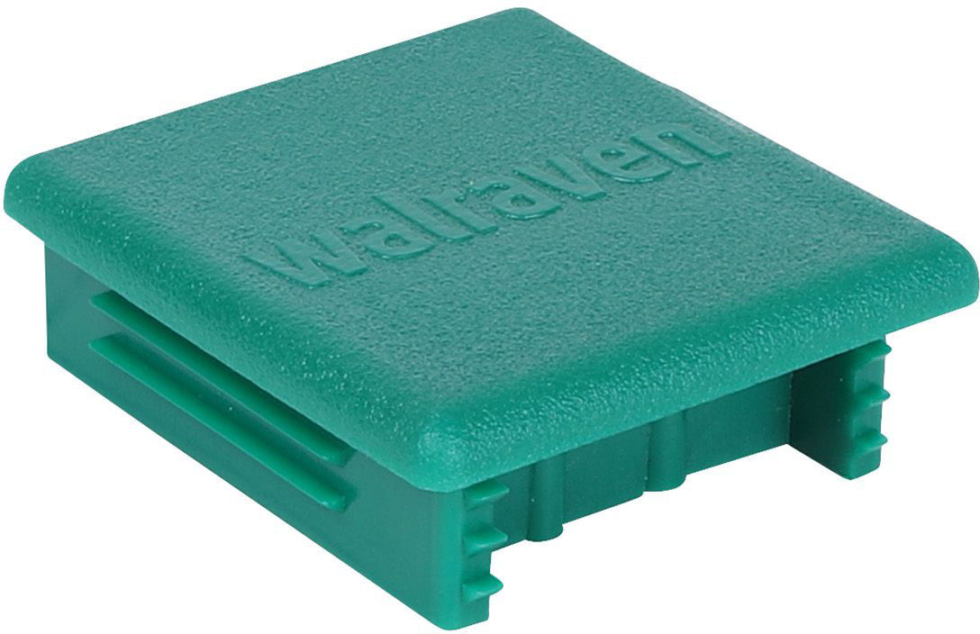 Walraven Bouchon d'extrémité de rail 6566041 pour Strut 41x41, polyéthylène, vert