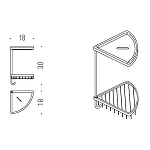 Colombo Design Contract Ricambio Vaschetta Angolare Doppio Ceramica Per B9601 Bianco Codice Prod: B96510-Cbl