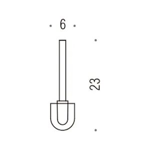 Colombo Design Luna Ricambio Scovolo Con Asta Per Art. B0506/b0557 Bianco Codice Prod: B05570