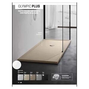 Novellini Olympic Plus Piatto Doccia Acrilico 120x100 H4,5 Piletta Ø 90 Bianco Codice Prod: Ol120104-30