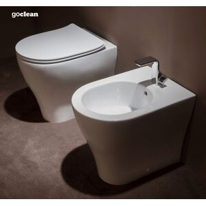 Ceramica Flaminia Sanitari filo muro Bianco LATTE Flaminia App Plus vaso Goclean bidet e coprivaso rallentato slim