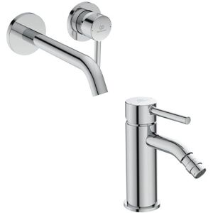 Ideal Standard Ceraline Miscelatore monocomando lavabo a muro e bidet Cromo