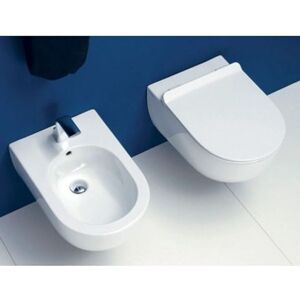 Ceramica Flaminia stro Sanitari sospesi Flaminia MiniApp LATTE vaso Goclean, bidet e coprivaso rallentato slim