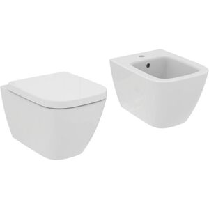 Sanitari sospesi Ideal Standard I.Life S Vaso RimLS+, bidet e coprivaso rallentato