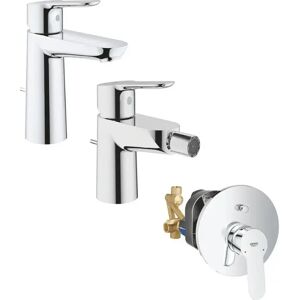 Set Miscelatori Grohe Bauedge Lavabo Bidet E Doccia Incasso Con Deviatore (23758000+23331000+29079000)