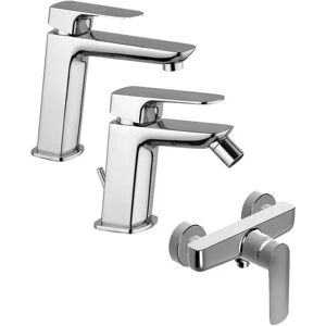 Set Miscelatori Paini Nove Lavabo Bidet Doccia Esterno Cromato (09CR211M+09CR306+09CR511)