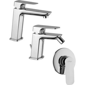 Set Miscelatori Paini Nove Lavabo Bidet Doccia Incasso Cromato (09CR211M+09CR306+09CR690)