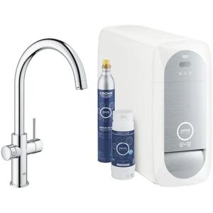 Miscelatore Lavello Grohe Blue Home Con Sistema Filtrante Dell'Acqua E Refrigeratore 31455001