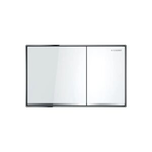 Placca Di Comando Geberit Sigma 60 Vetro A Specchio Bianco 115.640.Si.1