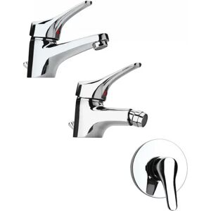 Set Miscelatori Paini Pilot Lavabo Bidet E Doccia Incasso Cromato