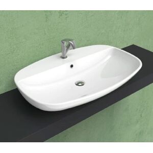 Flaminia NUDA LAVABO 85 CM. SOSPESO O DA APPOGGIO CON TROPPOPIENO BIANCO 5081