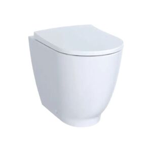 Geberit ACANTO VASO WC BTW A PAVIMENTO A CACCIATA RIMFREE CON SEDILE CHIUSURA RALLENTATA BIANCO 500.824.00.1