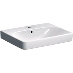 Geberit SMYLE SQUARE LAVABO 60 CM. MONOFORO IN VETROCHINA BIANCO 500.229.01.1