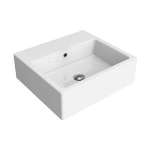 Flaminia ACQUALIGHT LAVABO 50 CM. DA APPOGGIO O SOSPESO, CON TROPPOPIENO, BIANCO 5058