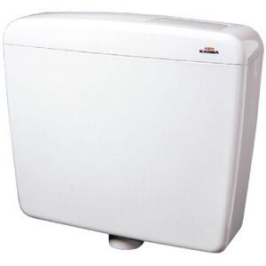 Kariba SUPER CASSETTA WC ESTERNA A ZAINO 9 LT. TUBO Ø 40 MM. BIANCA BASSA O MEDIA POSIZIONE 334008