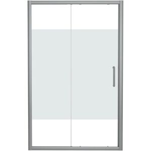 SENSEA Porta doccia scorrevole Quad  101 cm, H 190 cm in vetro, spessore 6 mm serigrafato silver