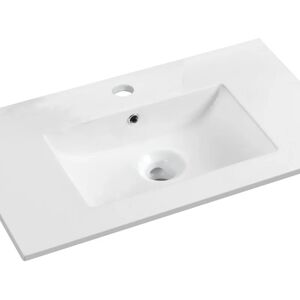 SENSEA Lavabo da incasso rettangolare Essential L 60 x P 45 x H 53 cm in porcellana bianco