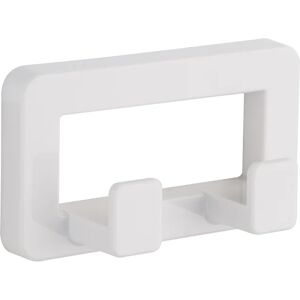 Leroy Merlin Gancio appendiabiti da avvitare  Funky in plastica bianco lucido 2 ganci L 11 x H 6.2 cm